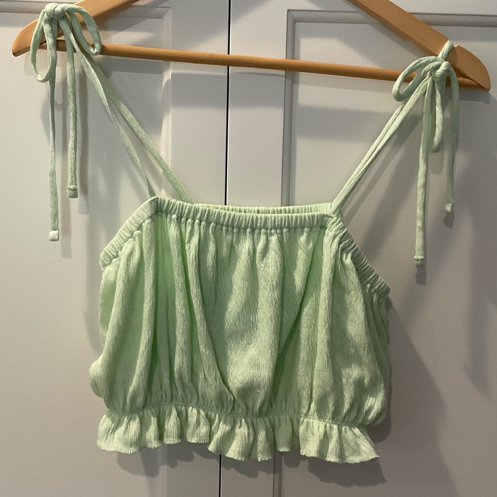 Wild Fable Cropped Tie Strap Tank Sz M